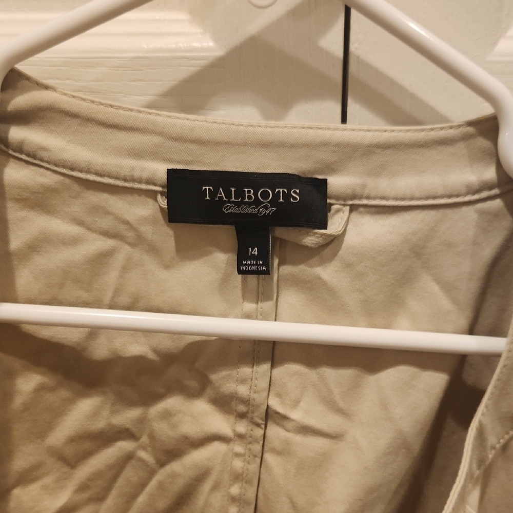 Talbots Women's Cream Ruffle Jacket - Picture 3 of 10